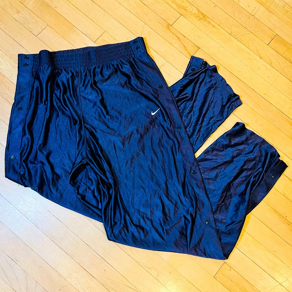 Nike VTG Pants Mens Navy Blue Break Away Snap Button NOS New Y2K Vintage XL-3XL